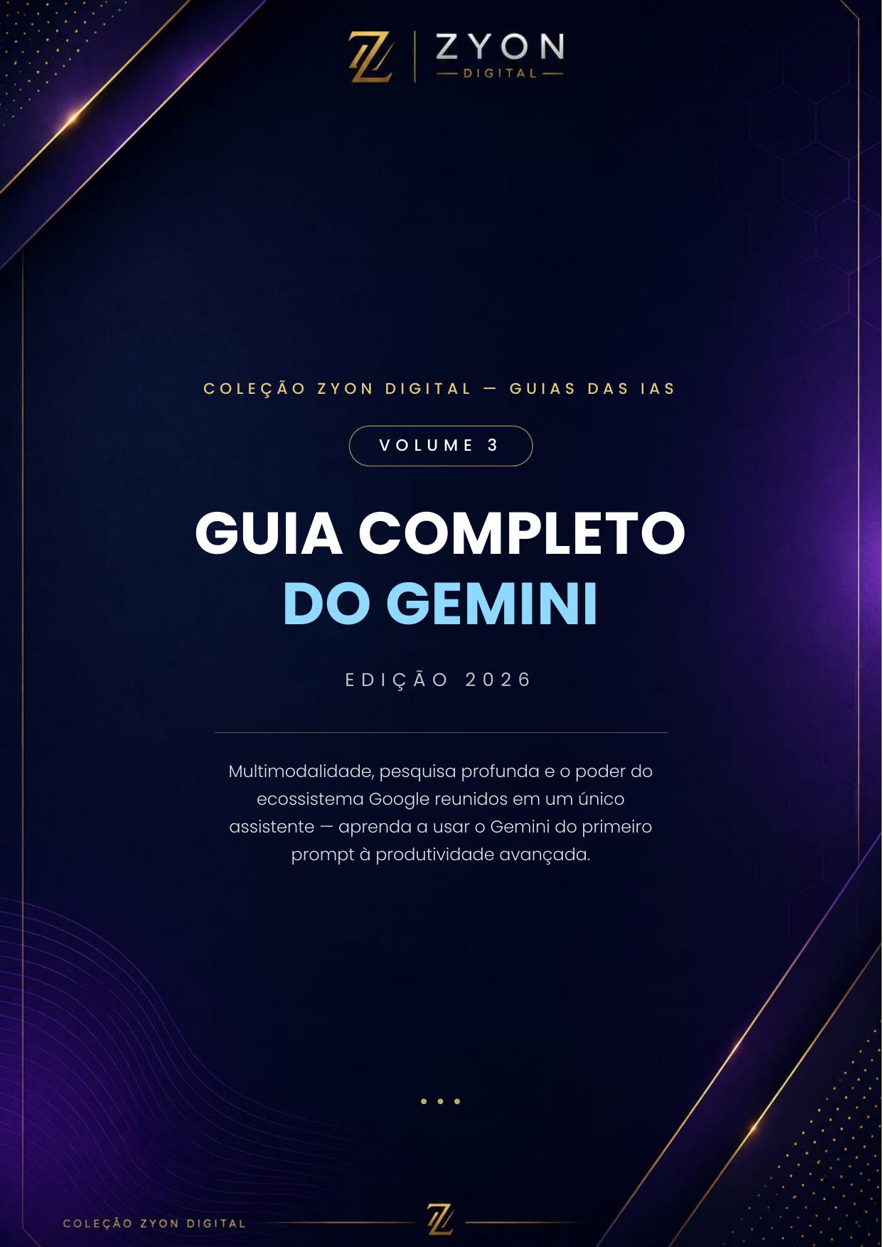 Capa do material Guia Completo do Gemini da Zyon Digital
