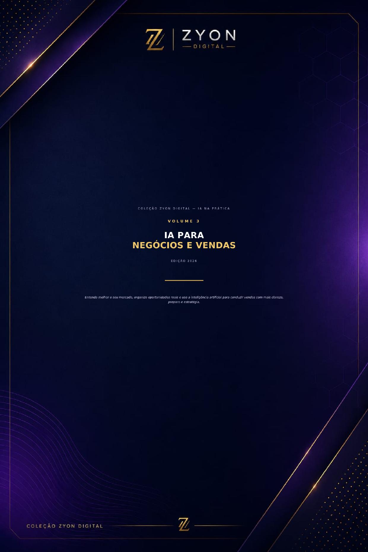 Capa do material IA para Negócios e Vendas da Zyon Digital