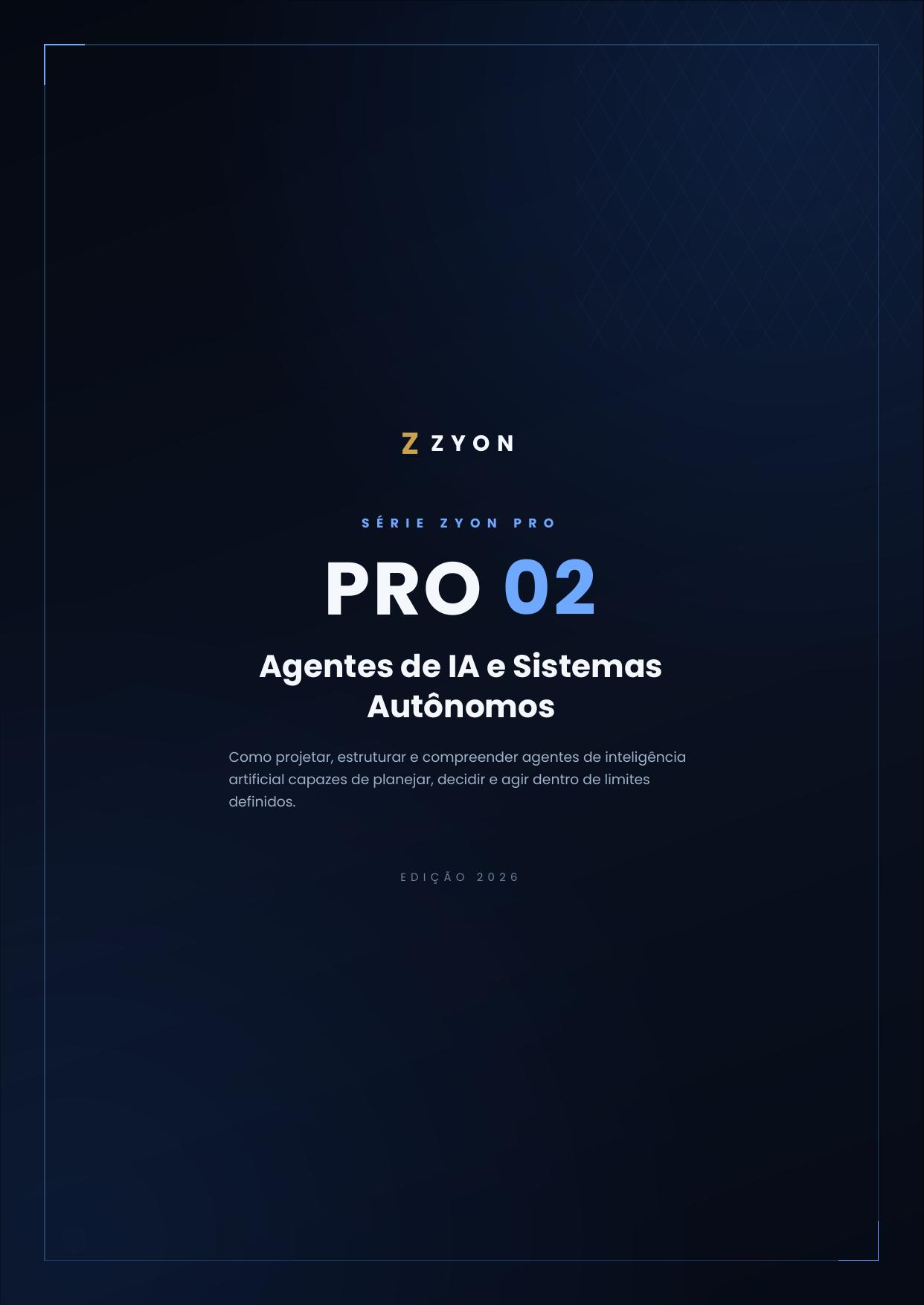 Capa do material Agentes de IA e Sistemas Autônomos da Zyon Digital