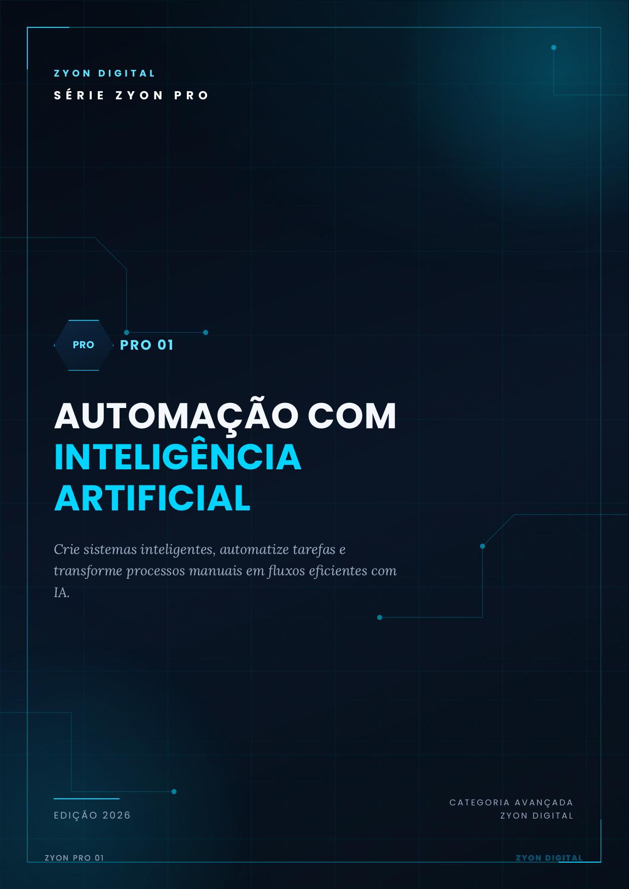 Capa do material Automação com Inteligência Artificial da Zyon Digital