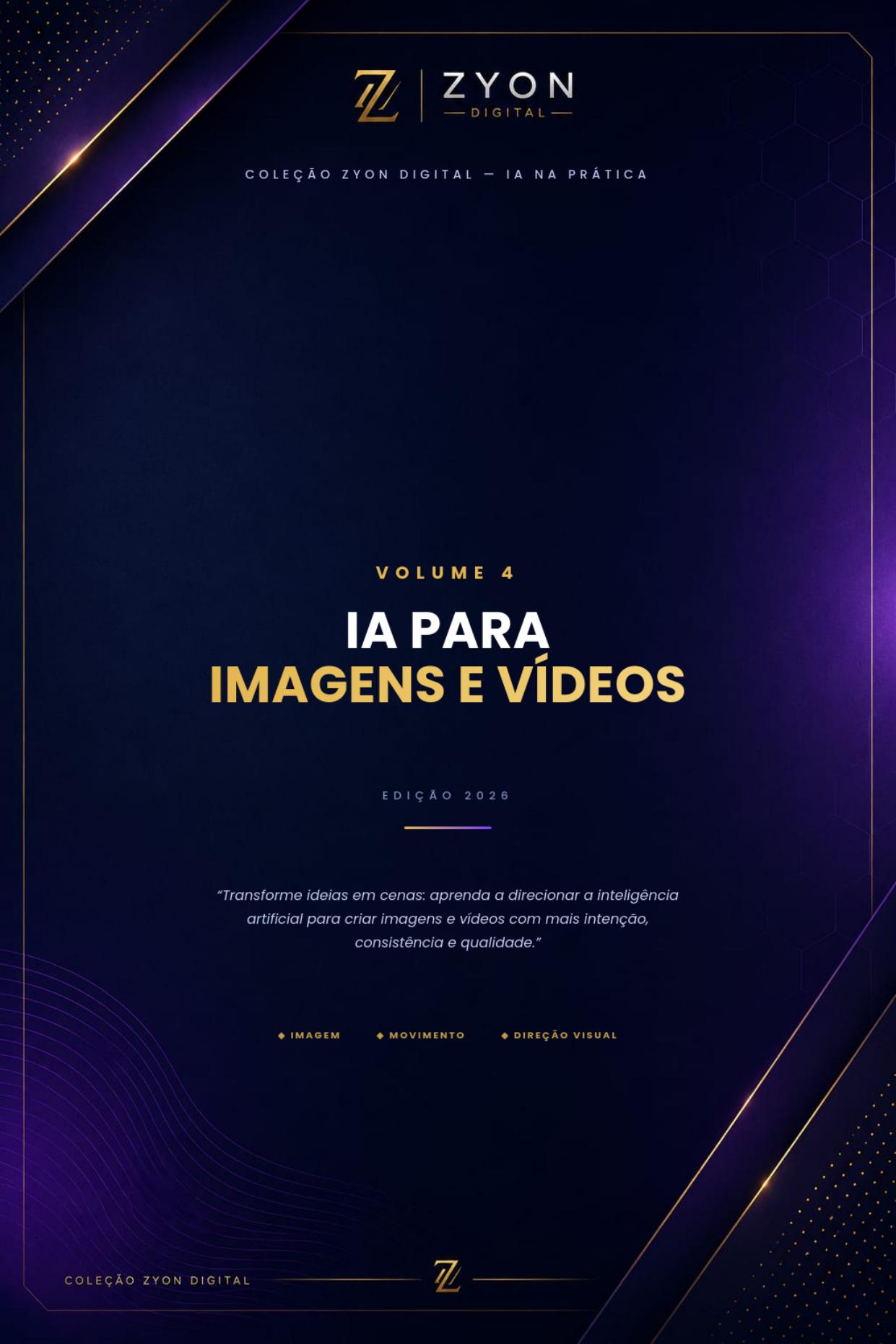 Capa do material IA para Imagens e Vídeos da Zyon Digital