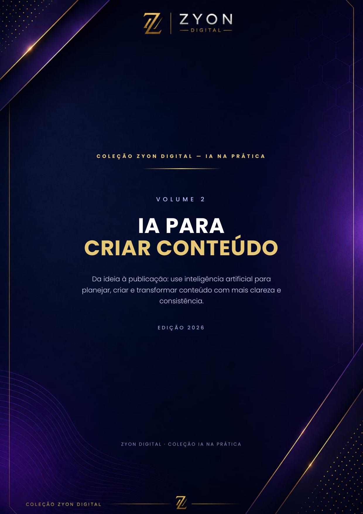 Capa do material IA para Criar Conteúdo da Zyon Digital